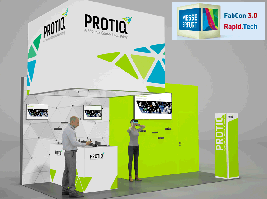 PROTIQ punktet mit Messeauftritt auf der Rapid.Tech + FabCon 3.D